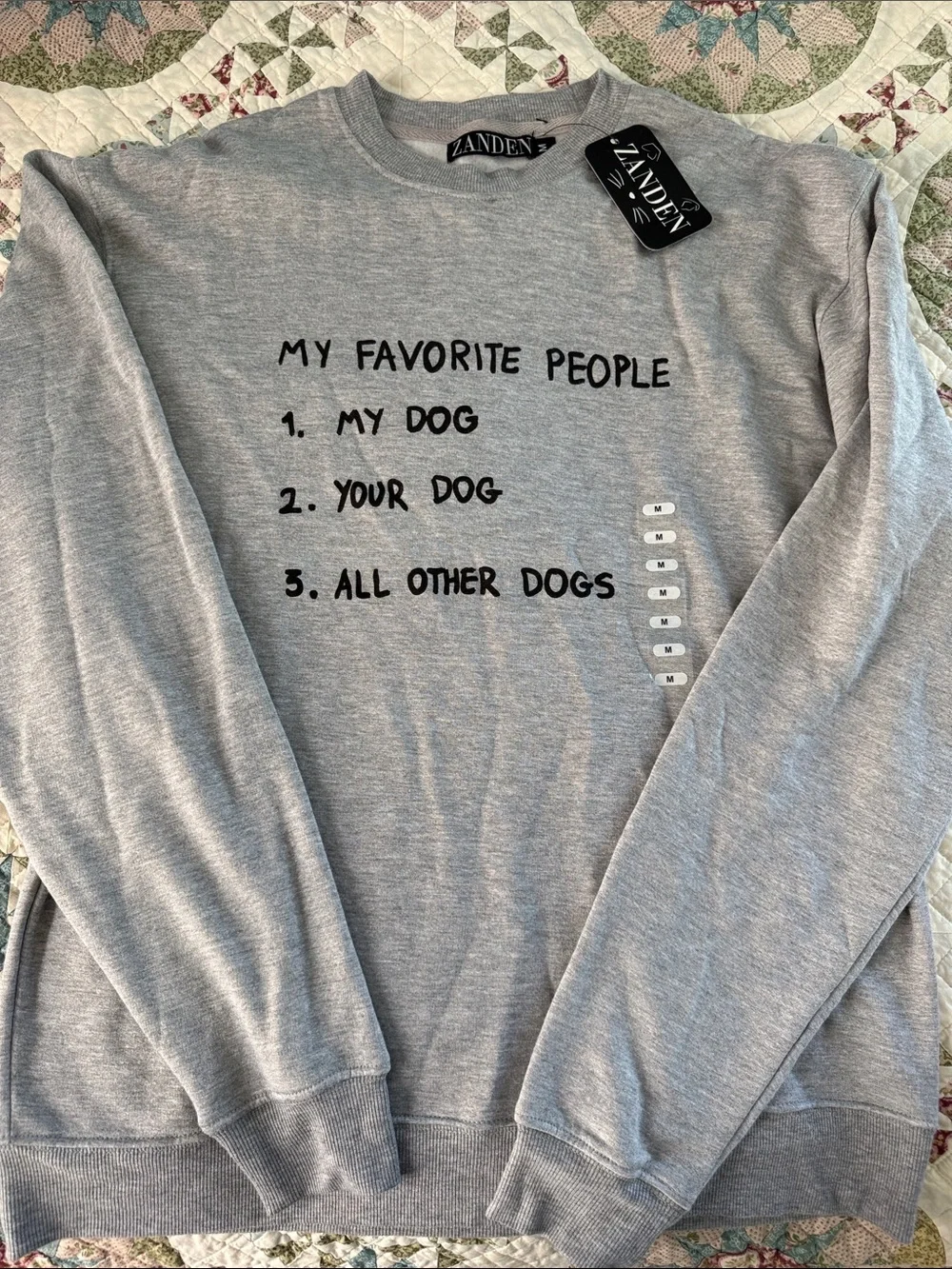 Gray 'My Favorite People' Dog Lover Sweatshirt